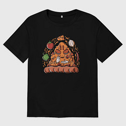 Мужская футболка оверсайз Pizza namaste