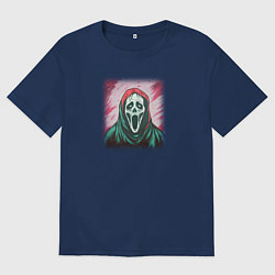 Мужская футболка оверсайз Гоустфейс из фильма Крик, призрачное лицо