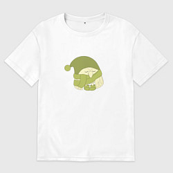 Мужская футболка оверсайз Сонный совенок