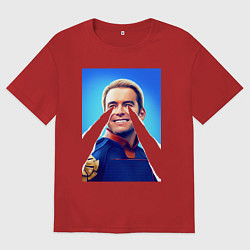 Мужская футболка оверсайз Хоумлендер с лазерами Пацаны