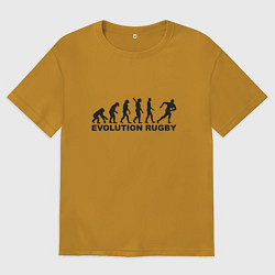 Мужская футболка оверсайз Эволюция регби