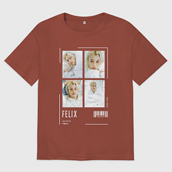 Мужская футболка оверсайз Felix stray kids cute