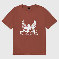 Футболка оверсайз мужская Street Workout W5 Крылья, цвет: кирпичный