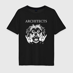 Футболка оверсайз мужская Architects rock dog, цвет: черный