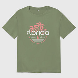 Мужская футболка оверсайз Флорида - пляжные волны
