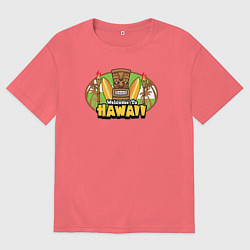 Мужская футболка оверсайз Гавайи - добро пожаловать