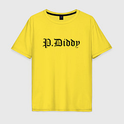 Футболка оверсайз мужская Rapper P Diddy - meme, цвет: желтый