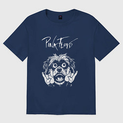 Футболка оверсайз мужская Pink Floyd rock dog, цвет: тёмно-синий