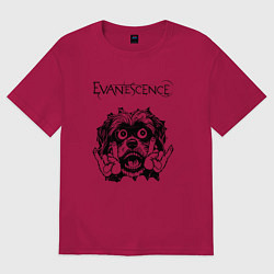 Футболка оверсайз мужская Evanescence - rock dog, цвет: маджента