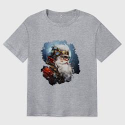 Мужская футболка оверсайз Санта Клаус стимпанк