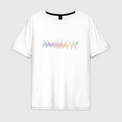 Футболка оверсайз мужская Music art design, цвет: белый