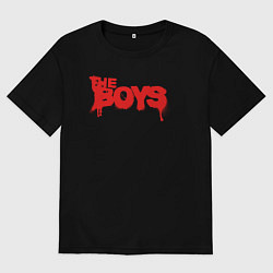 Мужская футболка оверсайз Пацаны граффити лого