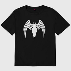Футболка оверсайз мужская Venom spider logo, цвет: черный