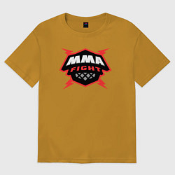 Футболка оверсайз мужская MMA fight, цвет: горчичный