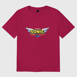 Футболка оверсайз мужская Team Sonic racing - logo, цвет: маджента
