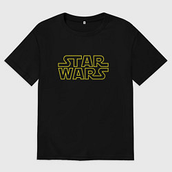 Мужская футболка оверсайз Звездные войны надпись