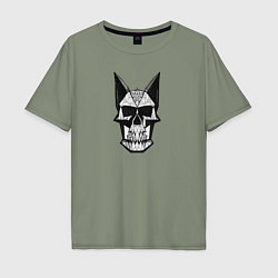 Мужская футболка оверсайз Skull symbol