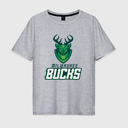 Мужская футболка оверсайз Milwaukee Bucks NBA