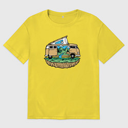 Мужская футболка оверсайз Выезд на природу