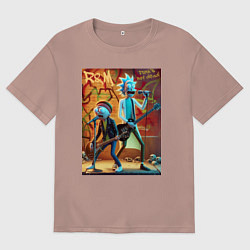 Мужская футболка оверсайз Punk rock - Rick and Morty