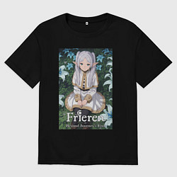 Мужская футболка оверсайз Фрирен в лилиях