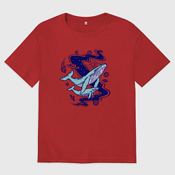 Мужская футболка оверсайз Космические киты