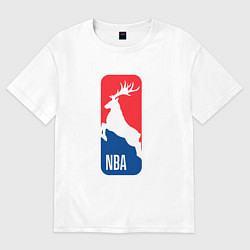 Футболка оверсайз мужская NBA Bucks, цвет: белый