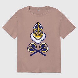 Мужская футболка оверсайз Викинг и секиры