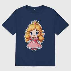 Футболка оверсайз мужская Маленькая принцесса Пич, цвет: тёмно-синий