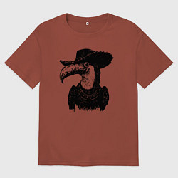 Мужская футболка оверсайз Тукан ковбой