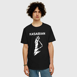 Футболка оверсайз мужская Kasabian - logo, цвет: черный — фото 2