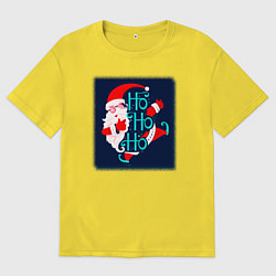 Мужская футболка оверсайз Санта Клаус спешит поздравить