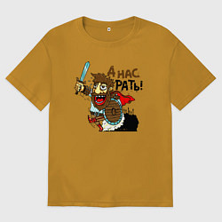 Мужская футболка оверсайз Богатырь с мечом