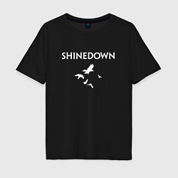 Футболка оверсайз мужская Shinedown - logo, цвет: черный