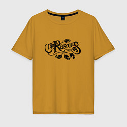 Футболка оверсайз мужская The Rasmus - black logo, цвет: горчичный