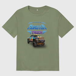 Мужская футболка оверсайз Монстр-трак