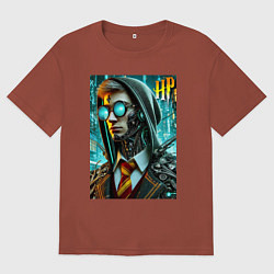 Мужская футболка оверсайз Cyber Harry Potter - ai art fantasy