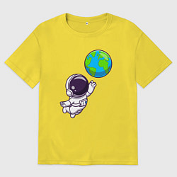 Мужская футболка оверсайз Прикосновение планеты