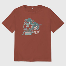 Мужская футболка оверсайз Не кради мою рыбку