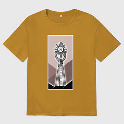 Мужская футболка оверсайз Фатима держит солнце