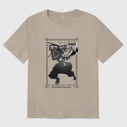 Футболка оверсайз мужская Клинок рассекающий демонов: Иноскэ Хасибира, цвет: миндальный