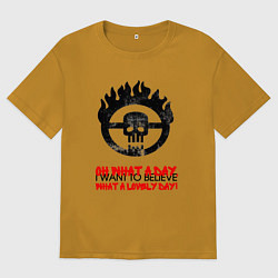 Футболка оверсайз мужская Безумный макс what a lovely day, цвет: горчичный