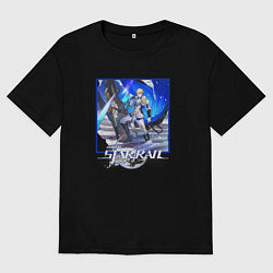 Футболка оверсайз мужская Гепард, цвет: черный