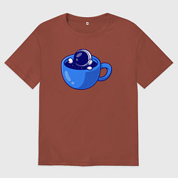 Мужская футболка оверсайз Космос в кружке