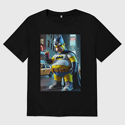 Мужская футболка оверсайз Бэтсимпсон купил в фастфуде картофель фри