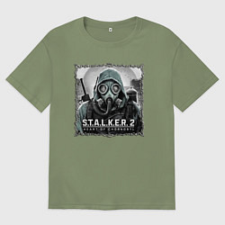 Мужская футболка оверсайз Stalker 2 heart of Chornobyl radiation 2