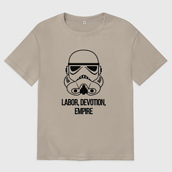 Футболка оверсайз мужская Empire labor devotion, цвет: миндальный
