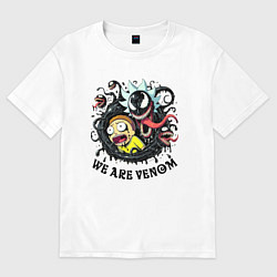 Футболка оверсайз мужская We are Venom - fantasy meme, цвет: белый