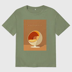 Футболка оверсайз мужская Эстетика, цвет: авокадо