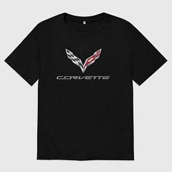 Мужская футболка оверсайз Chevrolet Corvette - racing team